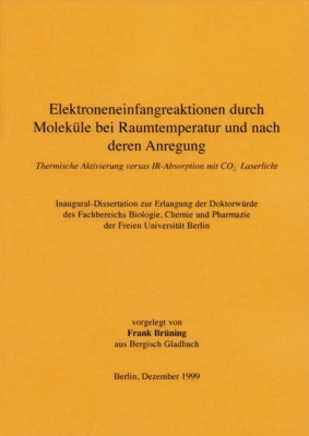 Elektroneneinfangreaktion durch Moleküle bei Raumtemperatur und nach deren Anreg