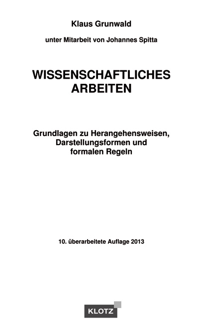 Wissenschaftliches Arbeiten